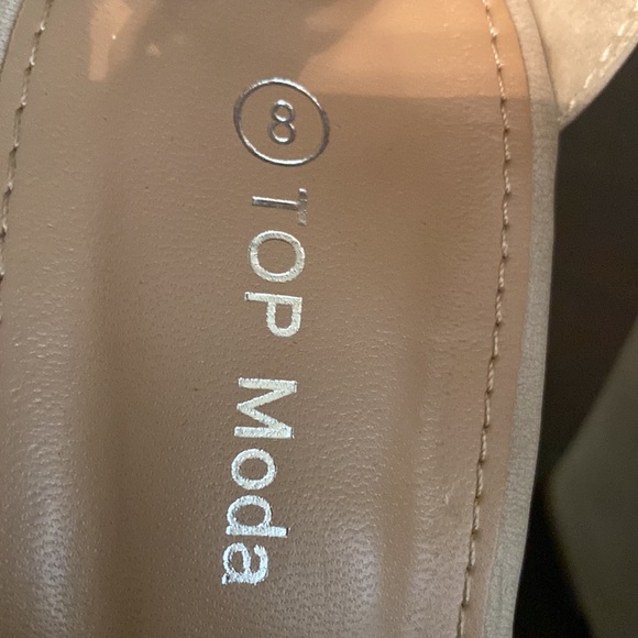 New in Box Size 8 Strappy Wedge Heels by Top Moda - Picture 6 of 8